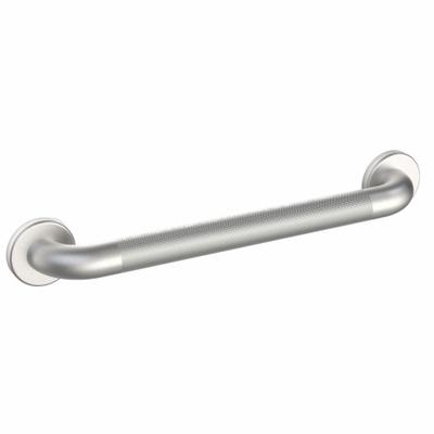 WINGITS Wall Grab Bar: Straight, 24 in Lg, 1 1/2 in Dia, Stainless Steel, Satin - Anti-Microbial Grab Bars