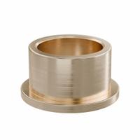 Flanged Sleeve Bearing: Bronze, SAE 841, 15 mm Bore, 19 mm OD, 12 mm Lg, -35°F to 300°F, 10 PK (MPN FFM1519-12B). Key specifications — System of Measurement: Metric; Material Grade: SAE 841; Flange Type: Flanged; Brand: OILITE.