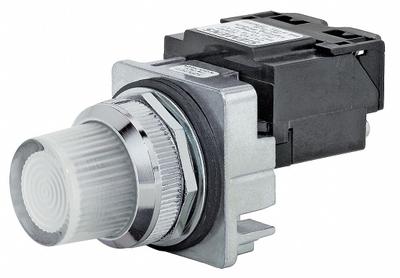 Siemens Pilot Light: 30 mm Panel Mounting Size, White, Incandescent - Incandescent Pilot-Lights