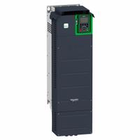 SCHNEIDER Variable Frequency Drive: In Phase Three, Out Phase Three, 60 hp, IP21, No Bypass, Compact (MPN ATV930D45M3C). Key specifications — Style: Compact; Color: Black/Green; Output Phase: Three.