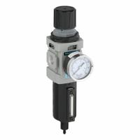 WILKERSON Filter/Regulator: 18 Series, 1/2 in NPT, 164 scfm, 5 micron, 0 psig to 125 psig, Aluminum (MPN B18-04-FLG0B). Key specifications — attr109419: WILKERSON; attr109429: Aluminum; attr109463: Yes; attr109467: Nitrile; attr109468: 18.