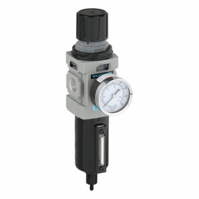 WILKERSON Filter/Regulator: 18 Series, 1/2 in NPT, 164 scfm, 5 micron, 0 psig to 125 psig - Wilkerson FRL Air Filter/Regulators