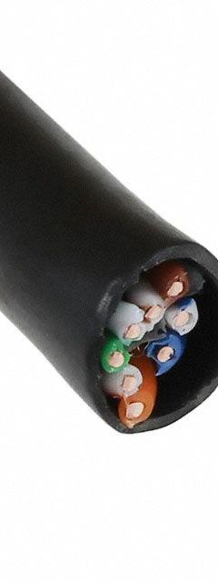 GENSPEED Data LAN Cable: 25 ft Cable Lg, 23 AWG, Black, PE, Std, 7136100, 1/4 in Outside Dia, 6. Key specifications — Conductor Gauge: 23 AWG; Jacket Material: PE; Brand: GENSPEED; Pairs Separation: Standard.