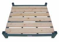 APPROVED VENDOR Stack Rack Base: 48 in x 60 in x 7 in, Wood Decking, 4,000 lb Load Capacity, Steel (MPN BB4-4860HW). Key specifications — Material: Steel; Brand: APPROVED VENDOR; Decking Style: Wood; Color: Gray; Finish: Powder Coated.