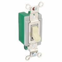 HUBBELL Wall Switch: Toggle Switch, Single Pole, Maintained, Ivory, 120/277V AC, 30 A (MPN HBL3031I). Key specifications — Illuminated: No; Voltage Rating: 120/277V AC.