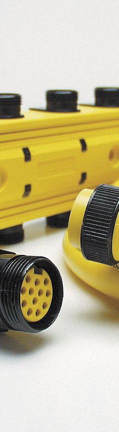 Cordset: 1"-16 Female Straight x Bare Wire, 7 Pins, Yellow, PVC, 12 ft Cable Lg, 8 A Max Current (A) (MPN 207000A01F120). Key specifications — Cable Jacket Color: Yellow; IP Rating: IP67; Wire Size: 16 AWG; Brand: BRAD HARRISON.