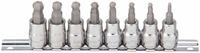 WESTWARD Socket Bit Set: 1 - 25 Pieces, 3/8 in Drive Size, 8 Pieces, 3 mm to 10 mm Tip Size Range (MPN 54TM57). Key specifications — attr1216280: Fixed Insert; attr1216283: WESTWARD; attr1225718: 3 mm to 10 mm; attr1227491: 3/8 in.
