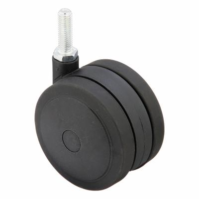 SHEPHERD CASTER Stem Caster: Inch, Swivel, 3 7/8 in Wheel Dia., 1/2 in Wheel Wd, Rubber - Threaded Stem Casters for Furniture & Office Equipment
