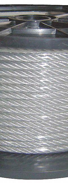 APPROVED VENDOR Wire Rope: Vinyl, Galvanized Steel, 7 x 7, 96 lb Working Load Limit, Silver (MPN 33RF82). Key specifications — End Type: Plain; Brand: APPROVED VENDOR.