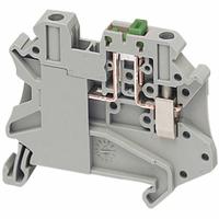 SCHNEIDER Terminal Block: DIN Rail Mounting Type, Screw-On Wire Termination, 2 Wire Terminals, 16 A (MPN NSYTRV42SC). Key specifications — Brand: SCHNEIDER; For Minimum Wire Size: 26 AWG; Wire Termination Style: Screw-On.
