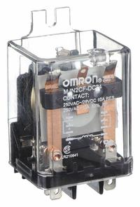 OMRON Flange Mount Relay: Surface (Side Flange) Mounted, 10 A Current Rating, 24V DC, DPDT (MPN MJN2CF-DC24). Key specifications — Brand: OMRON; Base Type: Octal; Mounting Style: Side Flange; Electrical Connection: Quick-Connect Terminal; Manufacturer Part Number: MJN2CF-DC24; Operating Current: 10 A at 240V AC (Inductive Load); Series: MJN Series.