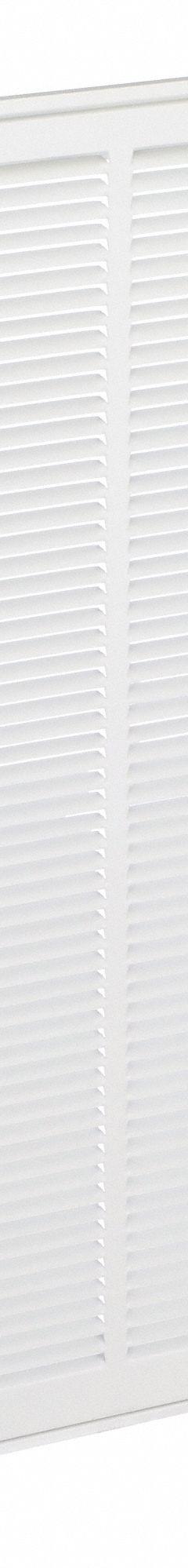 Filtered Return Air Grille: Louvered Grille, White, Powder Coated, Steel, 32 5/8 in H, 22 5/8 in W (MPN 4MJT6). Key specifications — Mounting Location: Wall; Brand: APPROVED VENDOR; Fire Rating: Not Fire Rated.