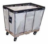 ROYAL BASKET TRUCKS Basket Truck: 26.7 cu ft, 600 lb, 48 in L x 32 in W x 30 in H, White, Wood (MPN G20-CCX-RVA-3UNN). Key specifications — Brand: ROYAL BASKET TRUCKS; Liner Color: White; Caster/Wheel Configuration: (4) Swivel; Assembled/Unassembled: Assembled.