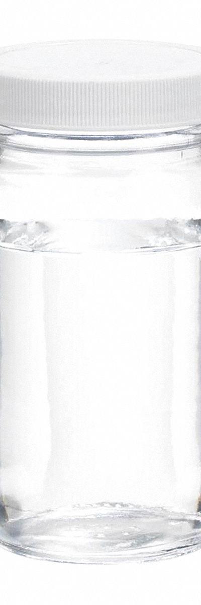 WHEATON Sampling Bottle: 250 mL - Clear Wide Mouth Round Glass Lab Bottles