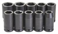 PROTO Impact Socket Set: 3/4 in Drive Size, Small Set (0-50 pieces) Set Size, 10 Pieces, Black Oxide (MPN J72100M). Key specifications — attr1204251: PROTO; attr1215453: 3/4 in; attr1215454: 19 mm to 33 mm.