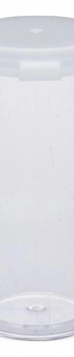 APPROVED VENDOR Vial with Cap: Sample, Polystyrene, 18.48 mL, 28.6 mm Body Dia, Non-Sterile, Round (MPN VIAL-5C). Key specifications — Self-Standing: Self-Standing; Brand: APPROVED VENDOR; Vial Type: Sample; Body Color: Colorless; Includes Closure: Yes; Bottom Shape: Round; Thread Location: External.