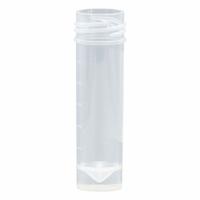GLOBE SCIENTIFIC Test Tube: Test Tube, Polypropylene, 5 mL Capacity - mL, Conical, Colorless (MPN 6101-TUBE). Key specifications — Brand: GLOBE SCIENTIFIC; Graduated: Yes; Closure Color: Colorless; Includes Closure: No; Body Color: Colorless; Bottom Shape: Conical; Body Material: Polypropylene.