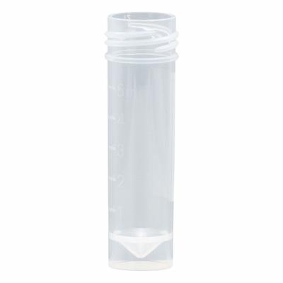 GLOBE SCIENTIFIC Test Tube: Test Tube, Polypropylene, 5 mL Capacity - mL, Conical - Plastic Test Tubes