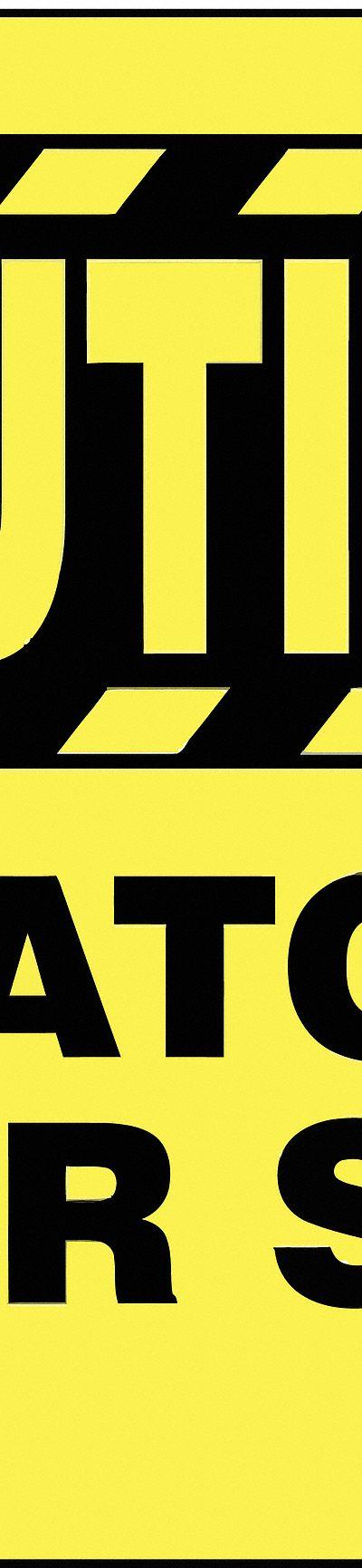 TENSABARRIER Acrylic Sign: Yellow - Signs for Post Tops