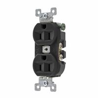 BRYANT Receptacle: Duplex, 5-15, Black, 125V AC, 15 A, 2 Pole / 3 Wire (MPN BRY5262BLK)