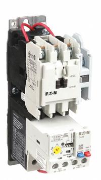 EATON NEMA Magnetic Motor Starter: Non-Reversing, 3 Poles, NEMA Size 0, 18 A, 480V AC Coil (MPN AN19BN0C5E1P6). Key specifications — Brand: EATON; Auxiliary Contact Form: 1NO; Coil Voltage: 440/480V AC; Phase: Three; Operator: None; Operator Controls: None; Auxiliary Contacts Included: 1NO; Signaling Features: Pilot Light.