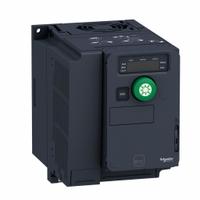 SCHNEIDER Variable Speed Drive: In Phase Three, 380-500V AC, Out Phase Three, 3/4 hp, IP20, Manual (MPN ATV320U06N4C412). Key specifications — Style: Compact; Color: Black/Blue/Gray; Output Phase: Three.