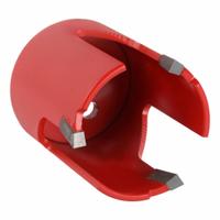MILWAUKEE Hole Cutter: 2 1/8 in Saw Dia., 3 Teeth, 2 1/8 in Max. Cutting Dp, 5/8"-18 Thread Size (MPN 49-56-9210). Key specifications — attr1098040: 5/8"-18; attr1098049: MILWAUKEE.