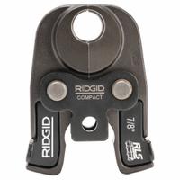 RIDGID Cordless Press Tool Jaw: 7/8 in Pipe, Copper, For RLS Press, Compact Tool Types (MPN 55138R). Key specifications — attr518773: Jaw; attr518762: Copper; attr518771: Steel; attr518761: RLS Press; attr518760: RIDGID.