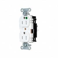 HUBBELL Receptacle: Hospital Grade, Duplex, 5-15R, White, 125V AC, 15 A, 2 Pole / 3 Wire (MPN 8200STWTR)