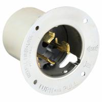 HUBBELL Locking Inlet: Non-NEMA, Silver, 125/250V AC, 50 A, 3 Pole, 4 Blade (MPN CS6375). Key specifications — Voltage Rating: 125/250V AC; Brand: HUBBELL.