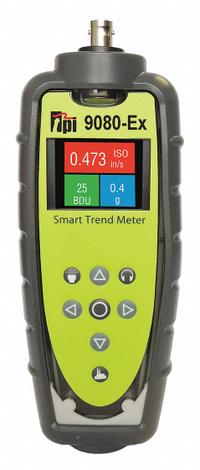 TEST PRODUCTS INTL. Vibration Tester: Vibration, 2/10 Hz to 1 kHz/2 Hz to 10 kHz, OLED, USB (MPN 9080-EX). Key specifications — Brand: TEST PRODUCTS INTL.; Accuracy: +/-5%; Digital Display Screen Type: OLED; Frequency Ranges: 2 Hz to 10 kHz; Certificate of Calibration: Not Included.