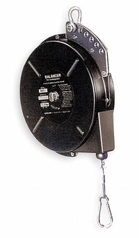 HUBBELL Tool Balancer: Ratchet Locking, 27 lb Max. Tool Wt, 8 ft Cable Lg, Steel, Spring Clip, Fixed (MPN BG-25-L). Key specifications — attr378750: Fixed; attr215471: 22.00 to 27.00 lb; attr215474: Steel; attr378751: Not Included; attr378752: No; attr215463: HUBBELL.