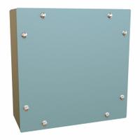 HAMMOND Junction Box: Steel, 24 in x 24 in x 10 in, NEMA 12/3/4, Solid Cover, Screw On (MPN C3SC242410GY). Key specifications — Closure Method: Screws; Brand: HAMMOND; Knockouts: Not Included.