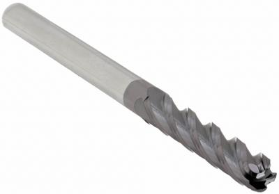 APPROVED VENDOR Ball End Mill: Carbide, AlTiN Coated, 4 Flute, 5/32" Mill Dia, 1-1/8" LOC - General Purpose Carbide Ball End Mills