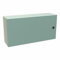 HAMMOND Electrical Enclosure: Steel, 12 in x 24 in x 6 in, NEMA 12/3R/4, Solid Cover, Hinged (MPN EN4SD12246GY). Key specifications — Closure Method: 1/4-Turn Latch; Brand: HAMMOND; Knockouts: Not Included.