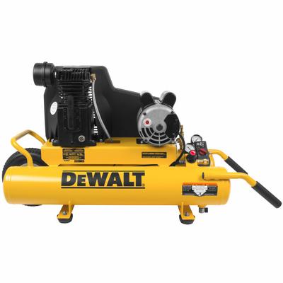 DEWALT Portable Electric Air Compressor: Quiet, Splash Lubricated, 8 gal, Wheelbarrow - Wheeled Portable Electric Air Compressors