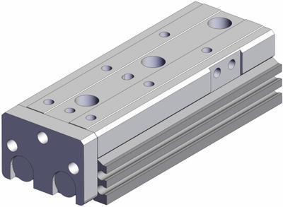 SMC Air Slide Table: 75 mm Stroke Lg, 25 mm Bore Dia, Mfr Part # MXQ25-75P - Pneumatic Slide Tables