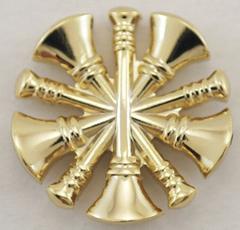HEROS PRIDE Metal Rank Insignia: Chief Fire Bugles, 3/4 in, Gold, Metal, Clutch Pin, 1 PR (MPN 4448G). Key specifications — attr1074238: Clutch Pin; attr188498: 3/4 in; attr188499: Gold; attr188500: Metal; attr188503: Chief Fire Bugles; attr193746: HEROS PRIDE.