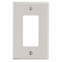 HUBBELL Wall Plate: Decorator-Rocker, 1 Gang, Almond, Std Size (MPN P26LA). Key specifications — Brand: HUBBELL; Material: Polycarbonate.