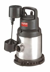 DAYTON Submersible Sump Pump: 1/2 hp, 115V AC, 35 gpm Flow Rate @ 10' of Head, 1 1/4 in MNPT, 2.9 A (MPN 3YU73). Key specifications — Rated Voltage: 115V AC; Brand: DAYTON; Switch: Piggyback Vertical Float.