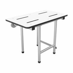 WINGITS RECTANGULAR SHOWER SEAT: Phenolic, 32 in Max. Seat Wd, 800 lb Wt Capacity (MPN WSBX320150PW)