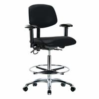 ESD Task Chair: Vinyl, Arms Included, Ht Range 26 1/4 in to 36 in, 18 1/2 in Seat Wd, 17 in Seat Dp (MPN BR-ESD-VHBCH-CR-T1-A1-CF-EC-ESDBLK). Key specifications — Foot Support: Yes; Back Tilt Backward: 13.5°; Back Tilt Forward: 10.5°; Base Material: Aluminum; Brand: APPROVED VENDOR; Product Type: ESD Task Chair; ESD-Safe: ESD-Safe; Seat Tilt Backward: 3°.