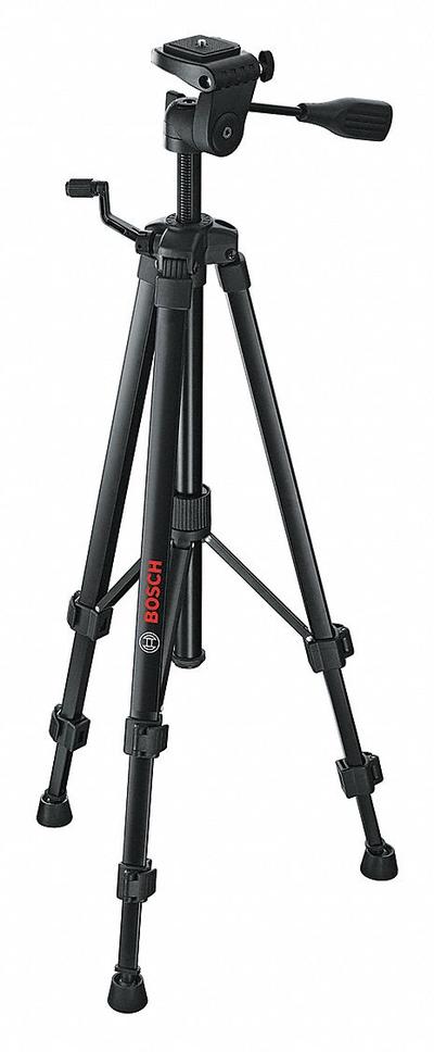 BOSCH Tripod: Telescoping, 5 1/16 ft – 5 1/16 ft, Laser Levels, Adj Head - Laser Level Tripods