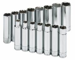 SK PROFESSIONAL TOOLS Socket Set: 1/2 in Drive, 15 Piece, 6-Point, Metric, 10 mm to 24 mm (MPN 1945). Key specifications — attr1224269: 1/2 in; attr1204685: Not Tether Capable; attr1204650: 10 mm to 24 mm; attr1204673: Socket Bits Not Included; attr1204688: SK PROFESSIONAL TOOLS; attr1224230: Friction; attr1206170: Deep Sockets.