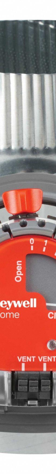 Round Motorized Damper,Steel,8" dia: For 8 in Dia, 4 7/8 in L, 4 5/8 in H, 8 in W, Steel, 24V AC (MPN EARD8TZ). Key specifications — Nameplate Voltage: 24V AC; Brand: HONEYWELL HOME; Switch Action: Normally Closed.