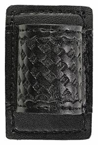 HEROS PRIDE Flashlight Pouch: Black, Synthetic Leather, Basket Weave, 3 1/2 in x 3 1/4 in (MPN 1473W). Key specifications — attr188437: Black; attr188438: Synthetic Leather; attr188431: Flashlight Pouch.