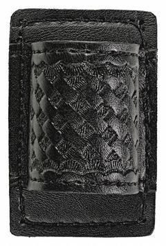 HEROS PRIDE Flashlight Pouch: Black, Synthetic Leather, Basket Weave, 3 1/2 in x 3 1/4 in (MPN 1473W). Key specifications — attr188437: Black; attr188438: Synthetic Leather; attr188431: Flashlight Pouch.