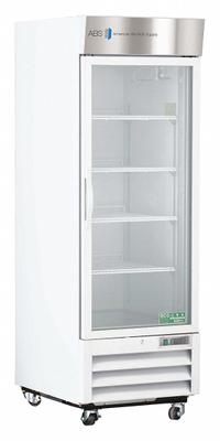 AMERICAN BIOTECH SUPPLY Lab Refrigerator: 23 cu ft, Upright, 1°C to 10°C, 34 3/4 in Overall Dp, Temp (MPN ABT-HC-LS-23). Key specifications — Door Opening Style: Right; Color: White; Alarm Type: Temperature; Manufacturer Part Number: ABT-HC-LS-23; Brand: AMERICAN BIOTECH SUPPLY; Product Type: Lab Refrigerator; Door Type: Swing Glass; Refrigerant Type: R-290.