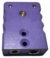 DAYTON Thermocouple Connector: Jack, For Type E Thermocouple Type, Std Jack, 2 Pins, Round, Round (MPN 794F59). Key specifications — Pin Shape: Round; Product Type: Jack; Contact Material: Chromel; Connector Type: Standard Jack; Brand: DAYTON; Color: Purple; Body Material: Thermoplastic Nylon; Manufacturer Part Number: 794F59.