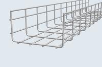CABLOFIL Wire Mesh Cable Tray: 24 in Wd, 4 1/4 in Ht, 10 ft Lg, 129 lb, Steel, Zinc Plated (MPN CF105/600EZ). Key specifications — Material: Steel; Manufacturer Part Number: CF105/600EZ; Brand: CABLOFIL; Finish: Zinc Plated; Item [MERCH]: Wire Mesh Cable Tray.